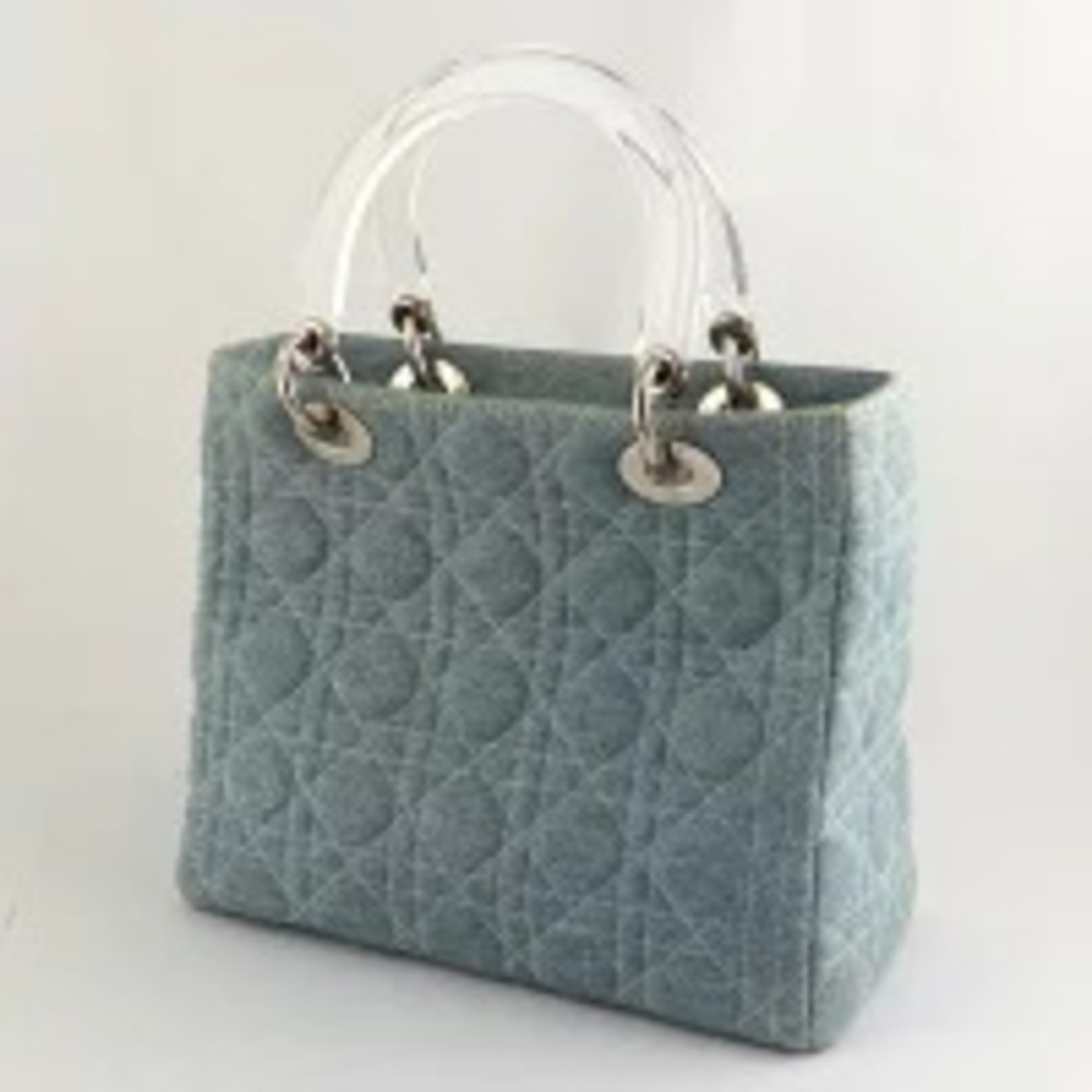 Dior Christian denim handbag Cannage  Lady